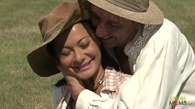 Steve Holmes deep throats Sandra Romain with his massive cock🍆