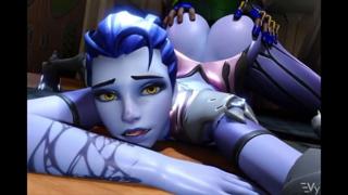 Hot Widowmaker Craves BBC's Throbbing Rod Down Her Juicy Rump Hole