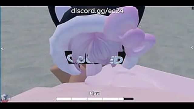 Fucking a roblox slutty girl on a beach~