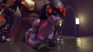 Double-barreled doom dropped like a fat juicy cum-burst on this widow's hot gamer ass🍑