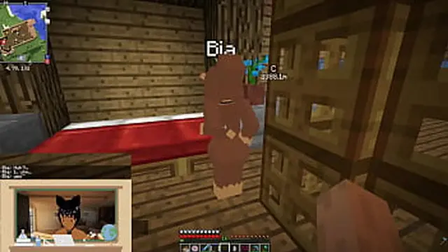 Minecraft¦Jenny Mod¦Fucking Bia cuddles a teddy bear &mdash;  so sweet and cute