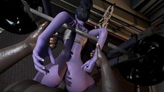 Dirty Widowmaker's BBC blowjobs crush deepthroat Overwatch's SFM desires