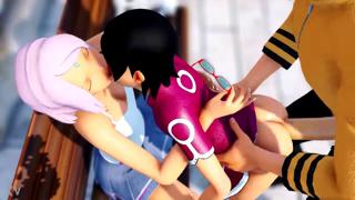 Dirty Naruto's massive cock🍆 devours Sakura's anal👌 cavity