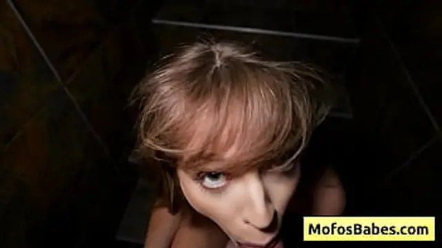 Naughty blonde teenager loves massive dick in her mouth and in her tight pink bald pussy from behind - Leila Cove, Charles Dera