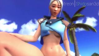 Steamy beach boning with a pierced, tattooed stud named Jett