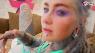 Dreadlocked Hippy Pornstar Slobbie Blowjob & Anal👌 Ride Fucker