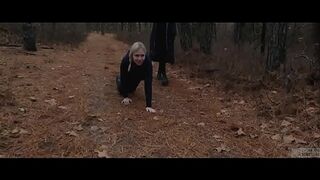 Twosome Messes With Bubble Butt🍑 MILF In Woods Crawl