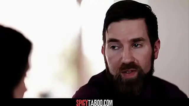 Gold digger girlfriend anal threesome with her boyfriend and his stepdad