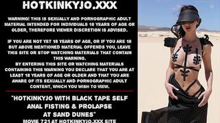 Dark Desires: Hotkinkyjo Self-Anal👌 Fisting & Prolapse in Sand Dunes