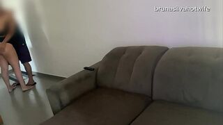 Married woman gets fucked while husband is working - Bruna Silva Hotwife