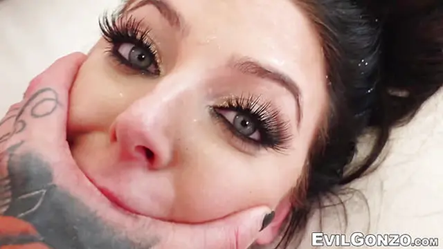 Babe with big tits fucked hardcore doggy style and eats vag