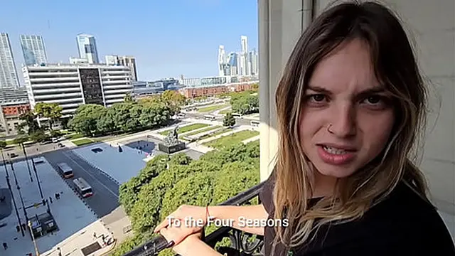 I stroll through Buenos Aires with my young wife &mdash;  enjoying anal👌 &mdash;  orgasm💦 &mdash;  and cum facial