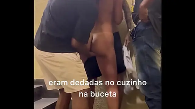 Belinha gets devoured by three hungry teens