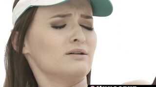 Teen cutie's tight little ass stretched by a massive BBC fucking