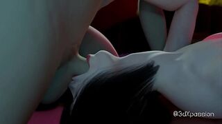 Nexus 3 Neon dreams  Cyberpunk sex with busty brunette  Extreme deepthroat