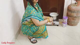 Early In Morning Fucking My Maid In kitchen When She Preparing Chicken For Me And Family