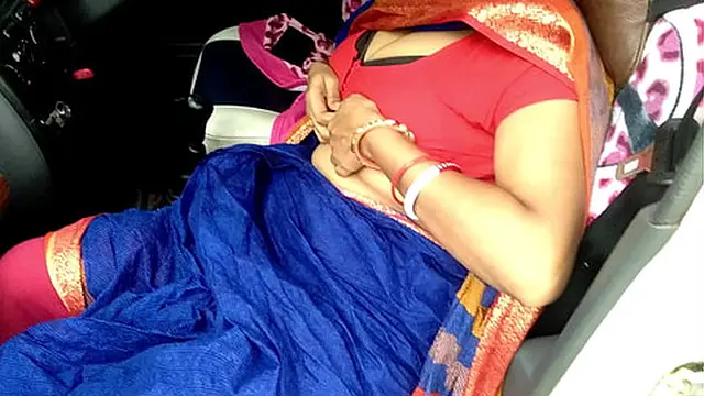 Older milf seduces man in car during drive