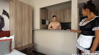 Latina MILF Maid Olivia Del Rio Cleans Room and Gets Assfucked