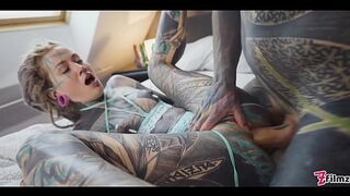 Tattooed Girl Deep Anal Pounding