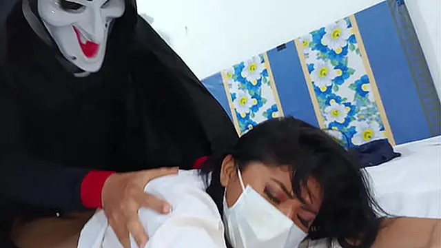 Damn darkness stalks me on Halloween! A horrifying dark entity chases me and traps me to do cursed and inappropriate things  Painful but delicious anal sex 