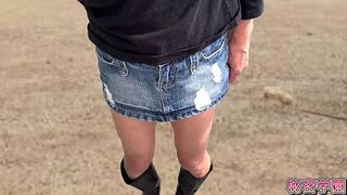 Climax with anal vibrator Me in miniskirt boots Anal toy SecretGakuen