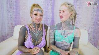 Threesome Tattooed TEENS World Champion Facial and Gaping Hard Fuck