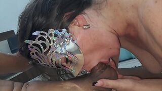 Married woman came on her lover's penis without a condom —  swallowing even his balls in front of her cuckolded husband 