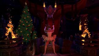 Sex Elf Girl Rides Santa's Candy Cane