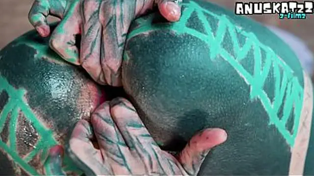 Inked Hippie's Solo Dildo Ass play and ANAL Fuck Big Cock