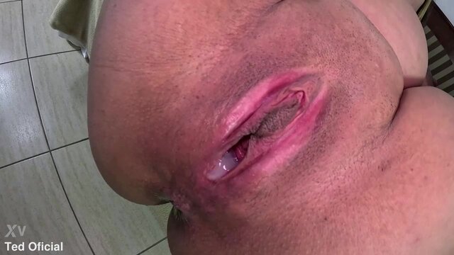 Pregnant and aroused married Latina wife shows off her enormous natural breasts