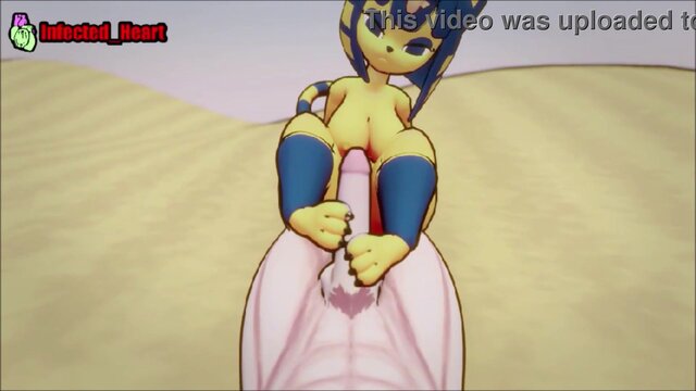 Anal and Handjob Frenzy with Ankha in Desert POV