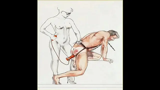 Femdom lesbians in bondage and lingerie take control with strapon