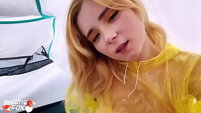 Teen blowjob in tent &mdash;  rough outdoors anal👌